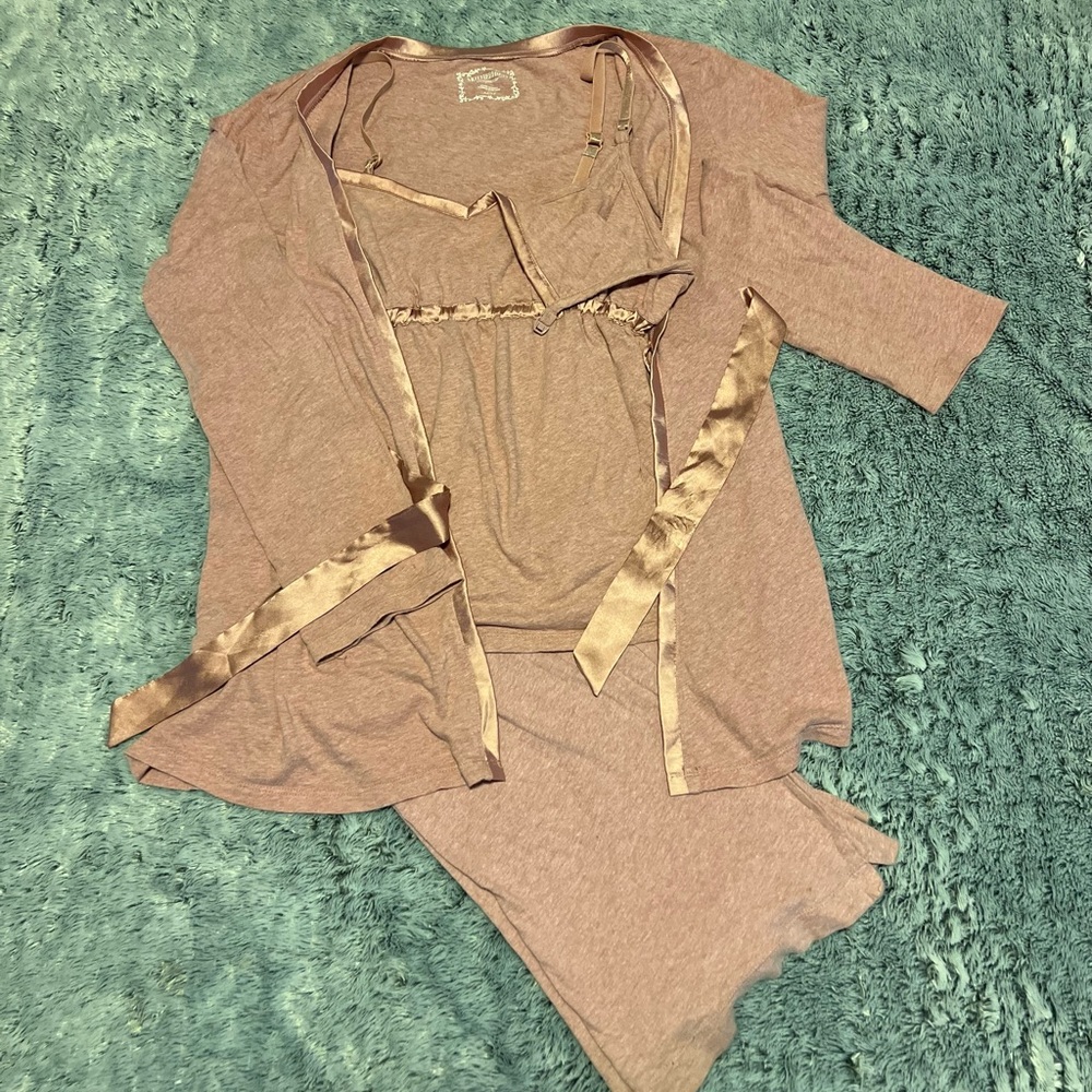 Pink Motherhood Maternity nursing pajama set